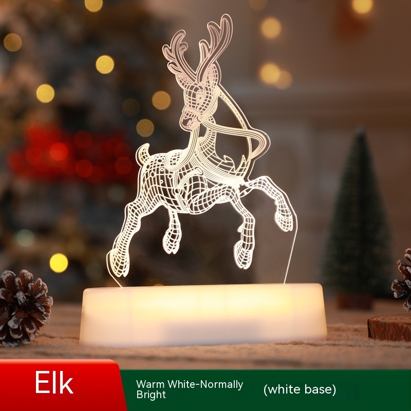 3D Christmas Gnome Night Light – Acrylic LED Table Lamp – view 9