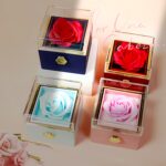 Rotating Preserved Rose Jewelry Box – Forever Rose Gift