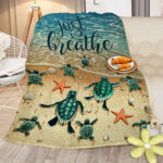 Sea Turtle Flannel Fleece Throw Blanket – Soft Ocean Print