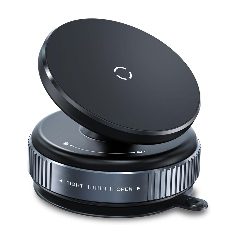 Magnetic Vacuum Suction Phone Mount – 360° Car Screen Holder
