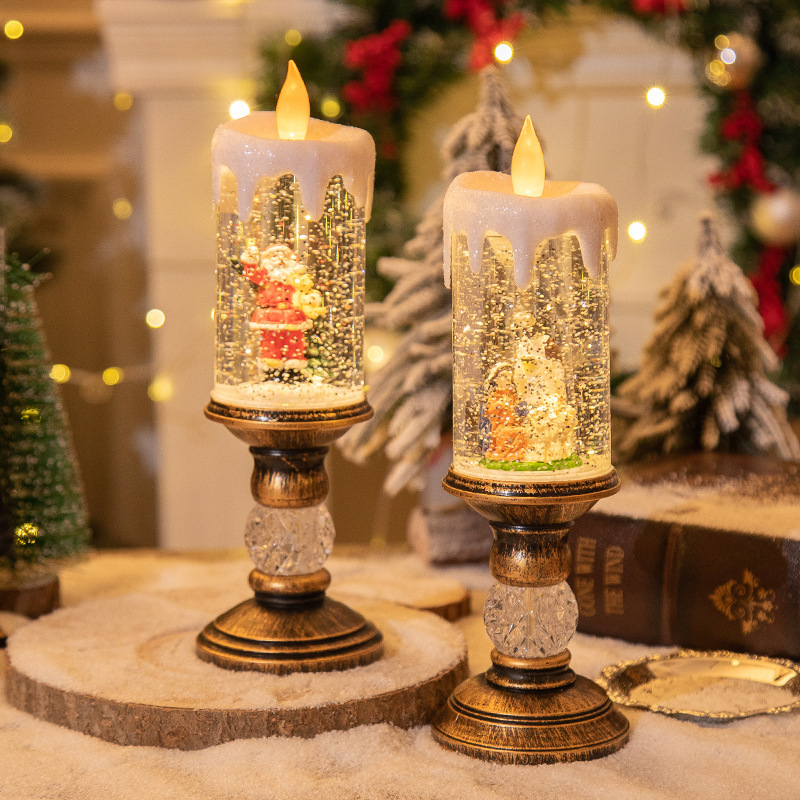 LED Christmas Candle Lights – Santa, Snowman & Tree Decor – view 2