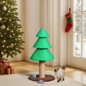 Christmas Tree Cat Scratcher – 31.5 in Sisal Scratching Post