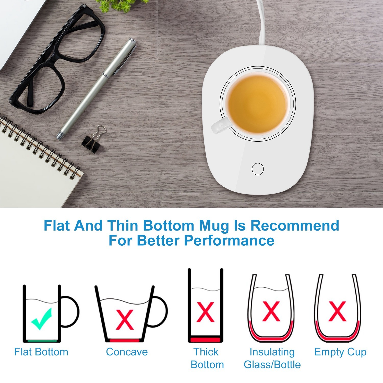 Coffee Mug Warmer – Auto On/Off Cup Warmer for Desk – view 9