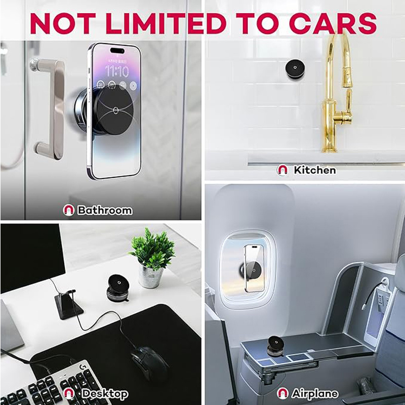 Magnetic Vacuum Suction Phone Mount – 360° Car Screen Holder – view 2