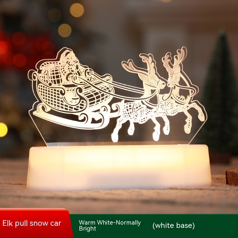 3D Christmas Gnome Night Light – Acrylic LED Table Lamp – view 2